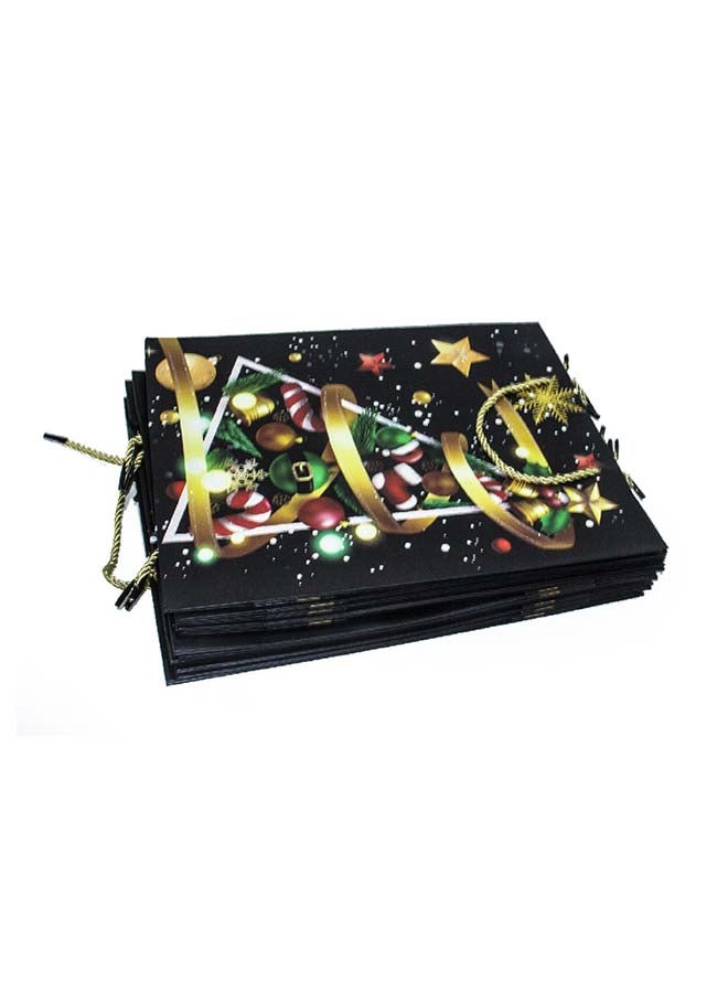 حقيبة هدايا مكونة من 4 قطع لعيد الميلاد بحجم 26X10X32 سم بتصاميم متنوعة - Image 3