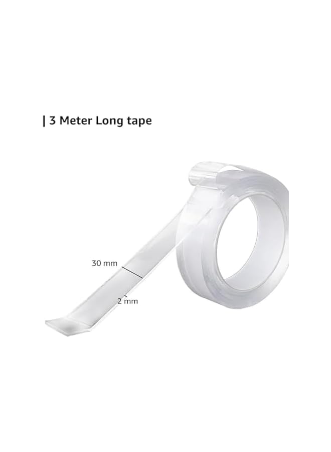 PROMASS Double side heavy duty clear tape mounting tape sticky adhesive reusable strong wall tape picture hanging tape - Image 2