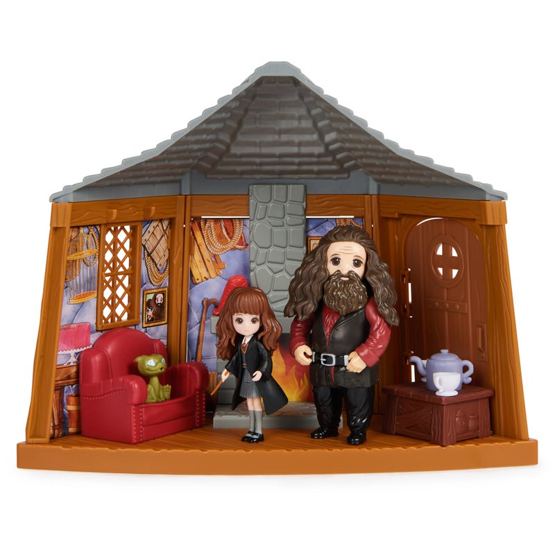 Wizarding World Harry Potter, Magical Minis Hagrid’s Hut Playset with 2 Figures and 9 Doll Accessories, Kids Toys for Ages 6 and up - Image 1