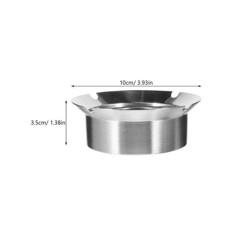 Nordic Minimalist Stainless Steel Ashtray Easy to Clean Desktop Ash Holder for Home Office - Image 3