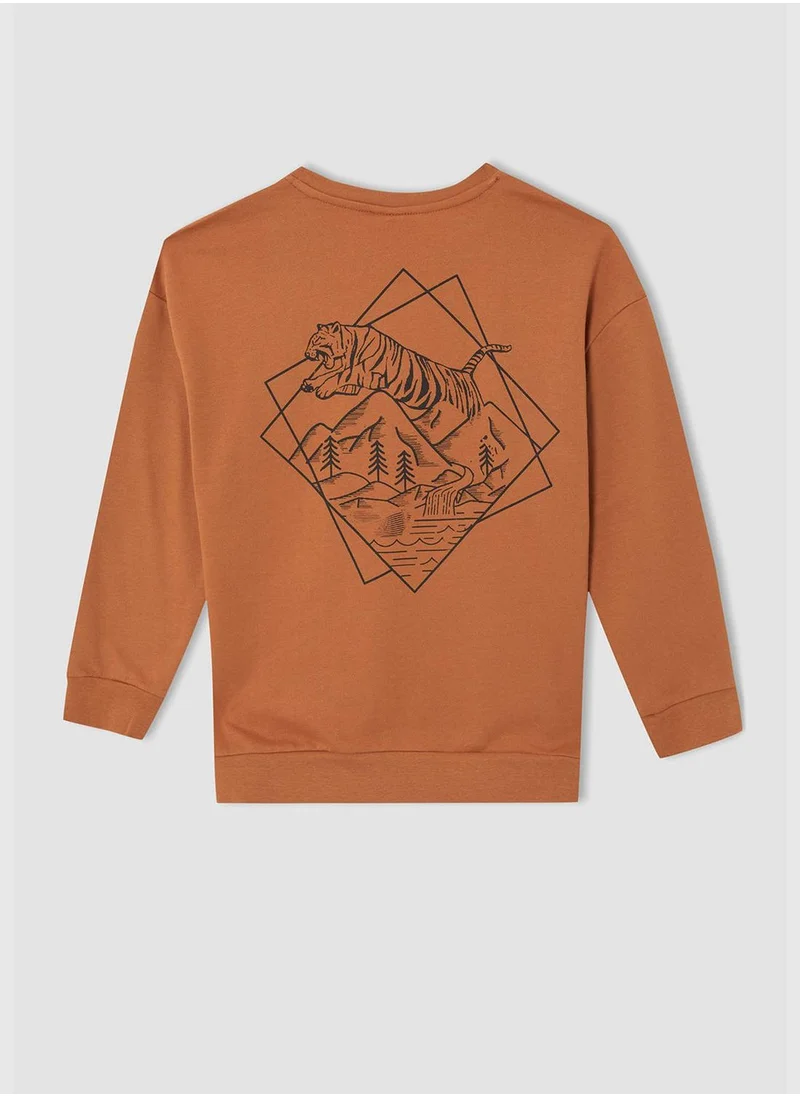DeFacto Regular Fit Animal Print Sweatshirt