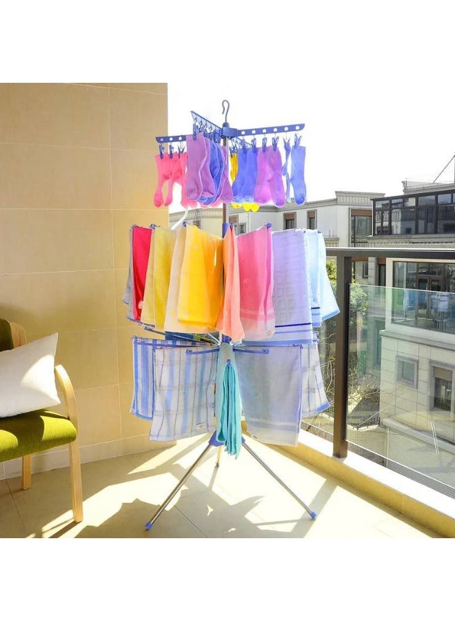 3-tier clothesline, easy to assemble, metal and plastic construction