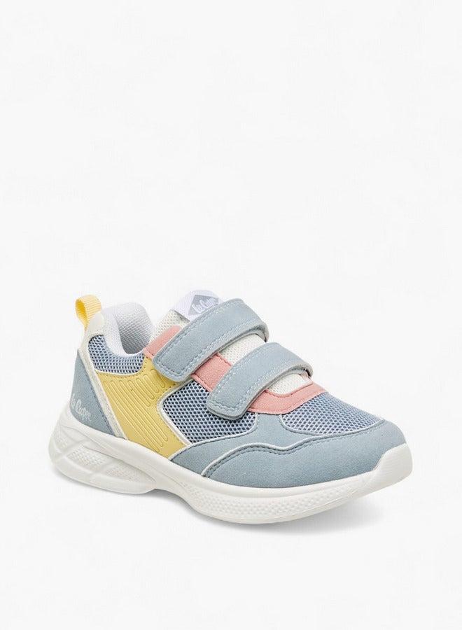 Lee Cooper Girls' Panelled Sneakers with Hook and Loop Closure - Image 1