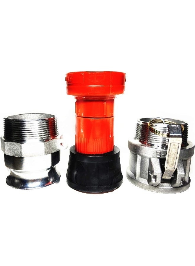 SAFBY Fire Hose Nozzle 2 Inch Npsh/Npt Thermoplastic Fire Equipment Spray Jet Fog With 2 Inch Aluminum Female And Male Fitting  - Image 1