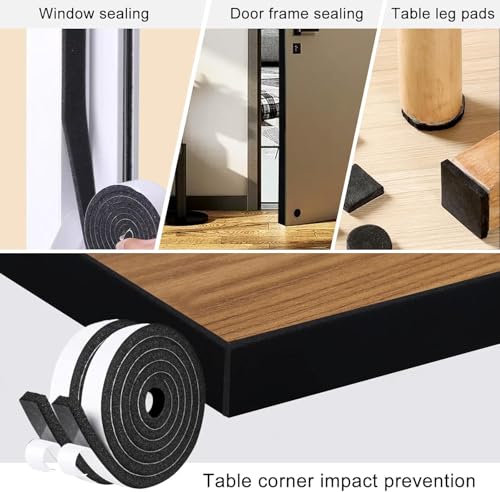 G-CHARGE Single Side High Density Self Adhesive Foam Seal Tape, Weather Stripping Doors and Window Insulation Soundproofing, (12mm x 6mm x 5 Meter) - Image 4