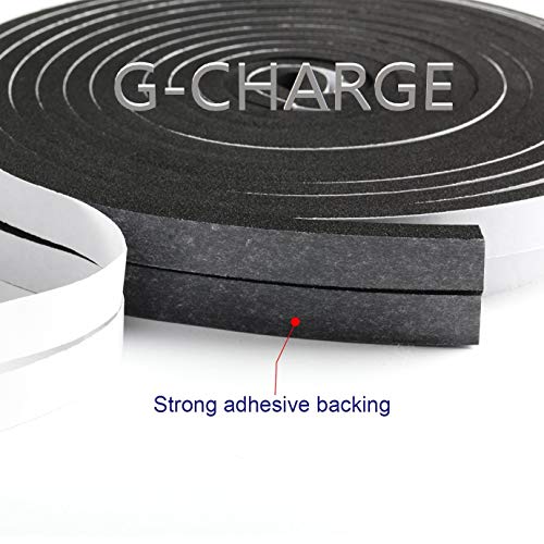 G-CHARGE Single Side High Density Self Adhesive Foam Seal Tape, Weather Stripping Doors and Window Insulation Soundproofing, (12mm x 6mm x 5 Meter) - Image 2