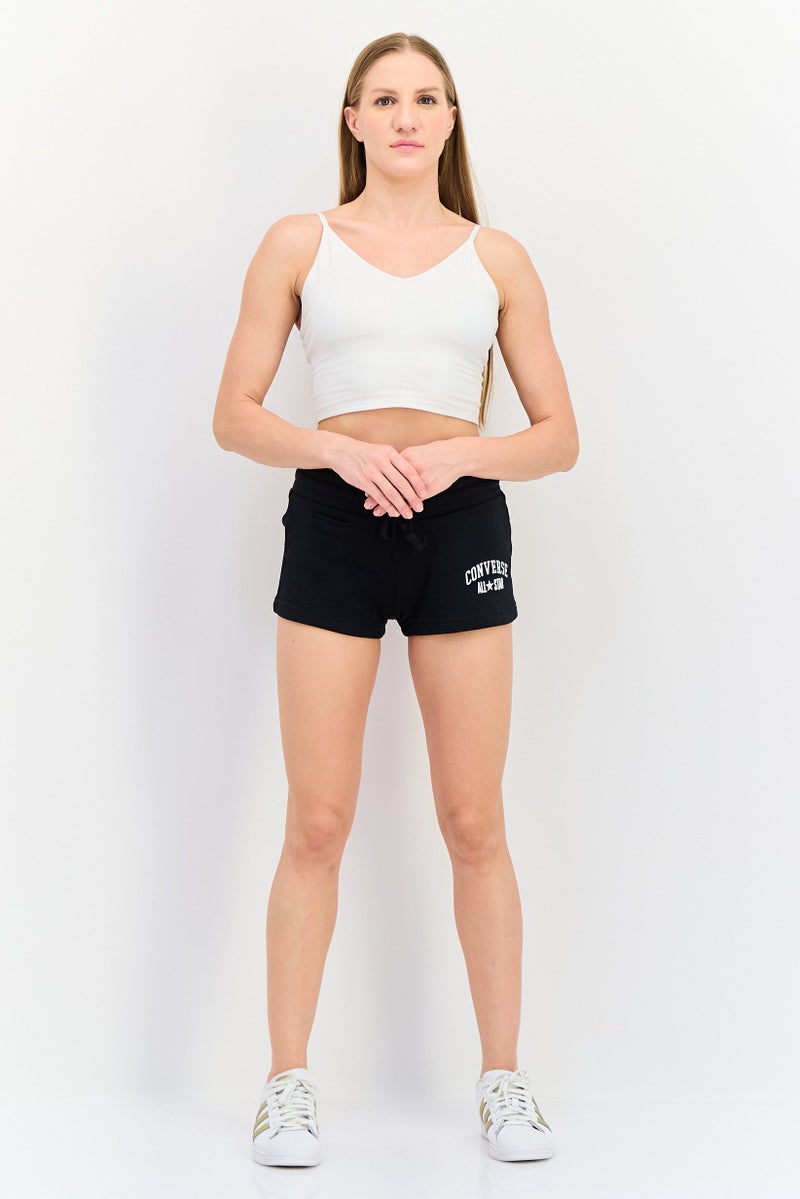 CONVERSE Women Brand Logo Outdoor Shorts, Black - Image 4