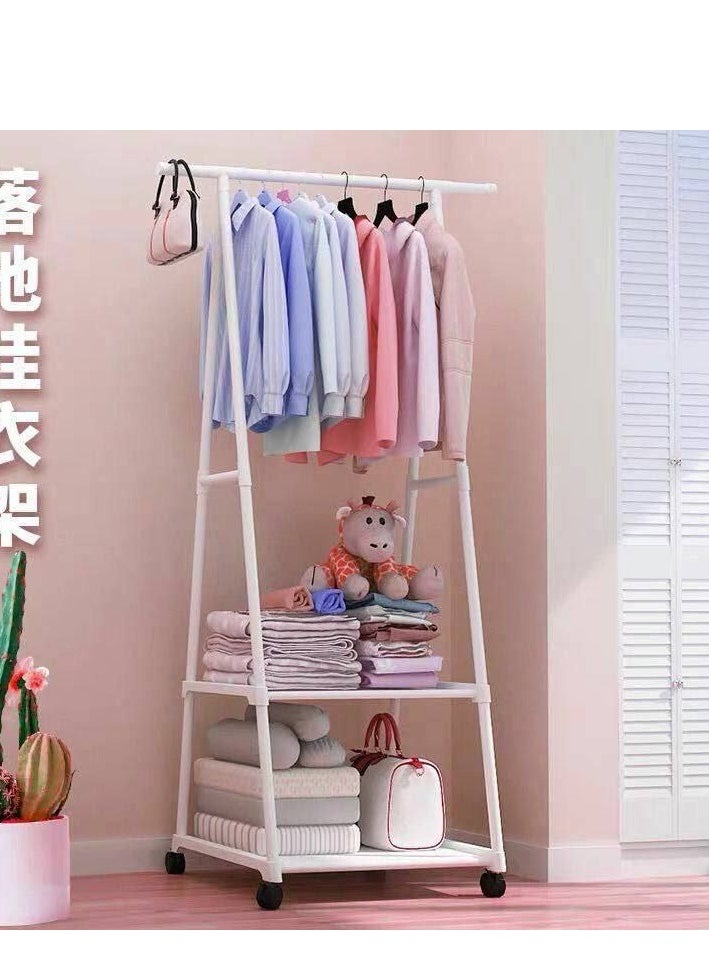 ماركة غير محددة استاند ملابس ثلاثي 2 رف وشماعه للتعليق عجل لسهوله النقل، متعددة، IR  - Image 1