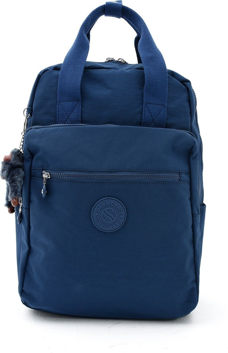 Çanta Trend Bag Trend Sanmorris Unisex Water Resistant Crinkle Fabric Multi Compartment Large Size Laptop School and Backpack Bag  - Image 4
