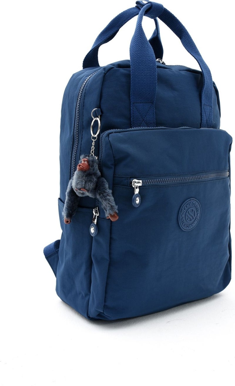 Çanta Trend Bag Trend Sanmorris Unisex Water Resistant Crinkle Fabric Multi Compartment Large Size Laptop School and Backpack Bag  - Image 5