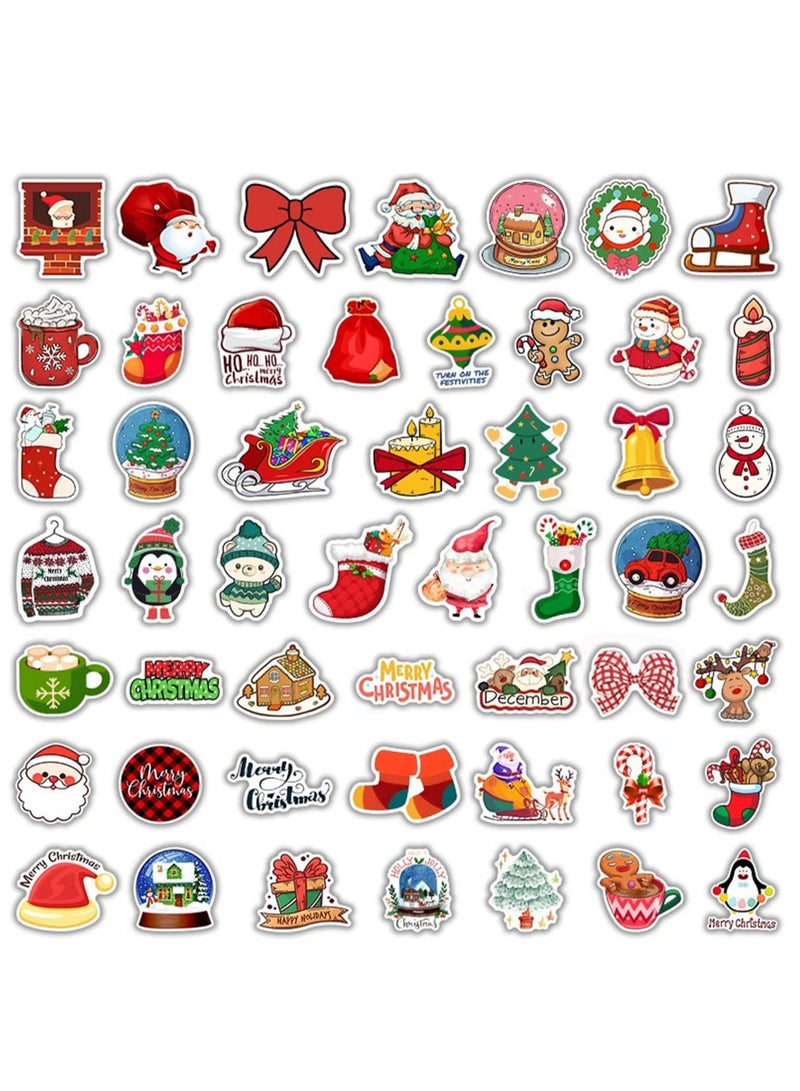 100 Pcs Christmas Stickers Pack, Stickers for Scrapbooking, notebooks, Water Bottle, Laptop, Envelopes, Windows,Gifts Tags - Cute Holiday Stickers for Kids Teens - Image 2