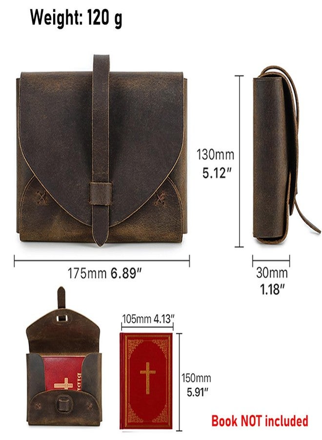 Contacts Bible Cover for Men and Women Full Grain Leather Church Bag Small Bible Protective Holder Carrying Case by Handmade (7" x 5") - Image 5