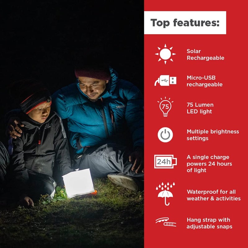 LuminAID فانوس تخييم شمسي قابل للنفخ مصباح LED مثالي للتخييم والمشي والسفر والمزيد من الأضواء الطارئة لانقطاع التيار الكهربائي ومجموعات البقاء على قيد الحياة من الأعاصير كما تم عرضه في برنامج شارك تانك - Image 2