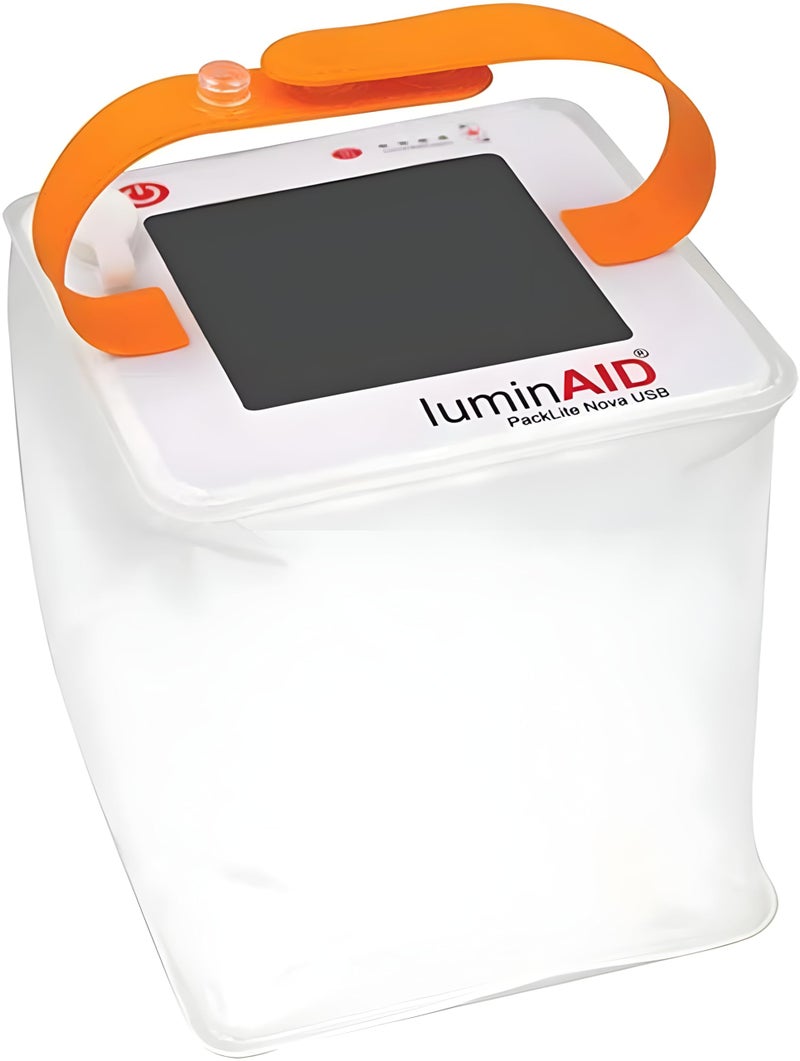 LuminAID فانوس تخييم شمسي قابل للنفخ مصباح LED مثالي للتخييم والمشي والسفر والمزيد من الأضواء الطارئة لانقطاع التيار الكهربائي ومجموعات البقاء على قيد الحياة من الأعاصير كما تم عرضه في برنامج شارك تانك - Image 1