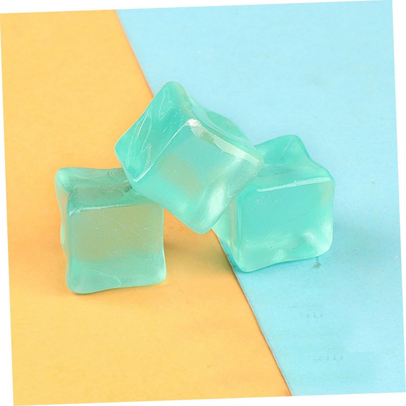 Glow In The Dark Artificial Ice Cubes 40pcs Reusable For Decor Props Party Wedding - Image 4