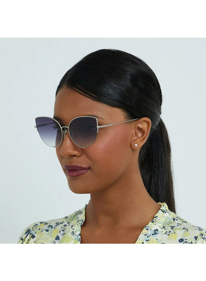30Sundays COLETTE - La French Collection Women Purple Sunglasses - Frame Material: Metal - Lens Color: Purple- Frame Color: Silver - Full Rim