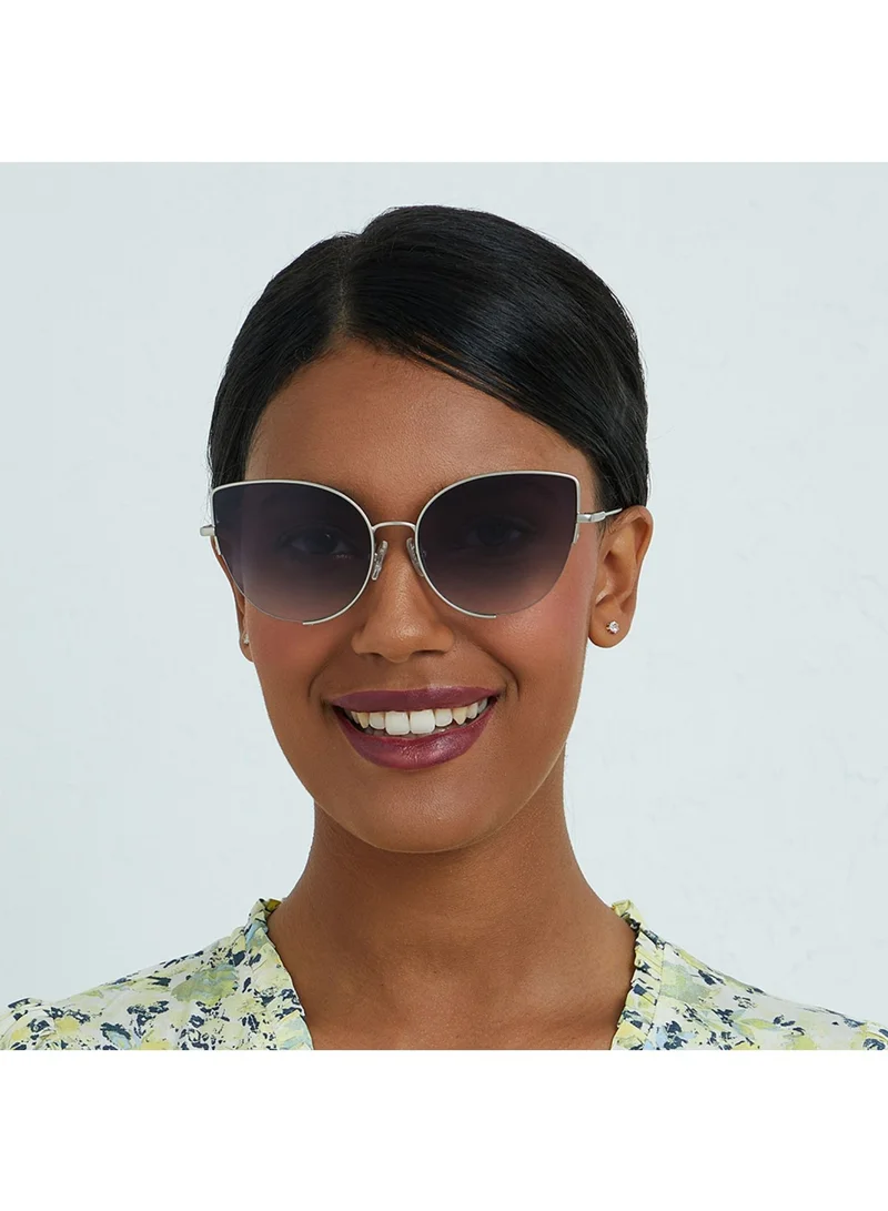 30Sundays COLETTE - La French Collection Women Purple Sunglasses - Frame Material: Metal - Lens Color: Purple- Frame Color: Silver - Full Rim