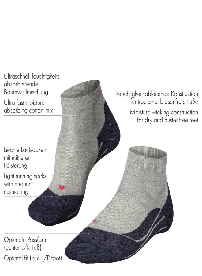 فلايك جوارب جري قصيرة للرجال من فالك، طراز RU4، متوسطة النعومة، سريعة الجفاف وجيدة التهوية، مصنوعة من القطن العضوي، لون أزرق (أزرق رياضي 6451)، مقاس 12.5-13.5، زوج واحد - Image 5