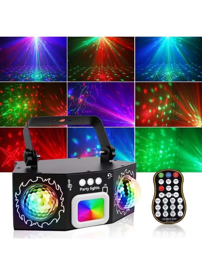 lanthour Double Disco Ball Party Light - Sound-Activated RGB Strobe Light for DJ, KTV Clubs, and Home Parties - Image 1