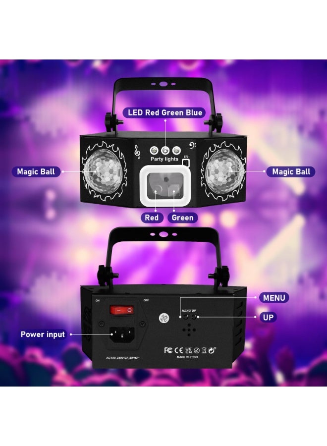 lanthour Double Disco Ball Party Light - Sound-Activated RGB Strobe Light for DJ, KTV Clubs, and Home Parties - Image 5