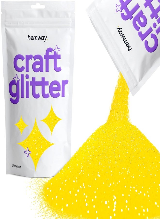 Hemway Craft Glitter Fluorescent Yellow 100g Ultrafine Glitter for Crafts, Resin, Epoxy, Tumbler, Art, Candle, Decorations, Crafting Supplies - Image 1