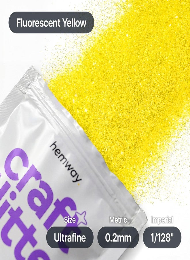 Hemway Craft Glitter Fluorescent Yellow 100g Ultrafine Glitter for Crafts, Resin, Epoxy, Tumbler, Art, Candle, Decorations, Crafting Supplies - Image 4