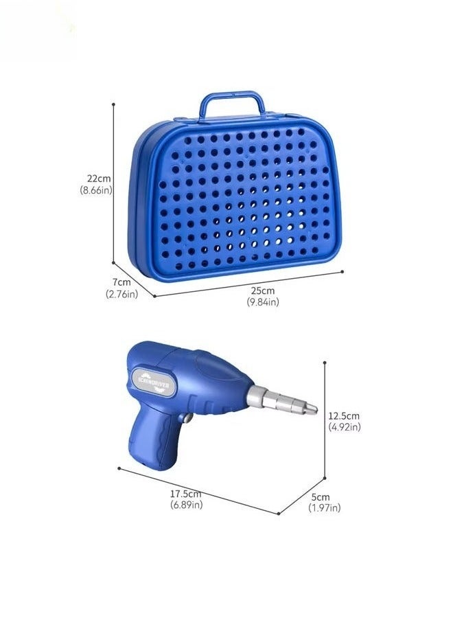 450pcs Piece Drill Toys Educational DIY Tool Toys Set, Mosaic Set for Kids Ages 3-10 Years Drill and Screwdriver Sets, Children's Building Blocks, Electric Drill and Screw Puzzle Set for Kids,Simulation Electric Repair Toys - Image 2