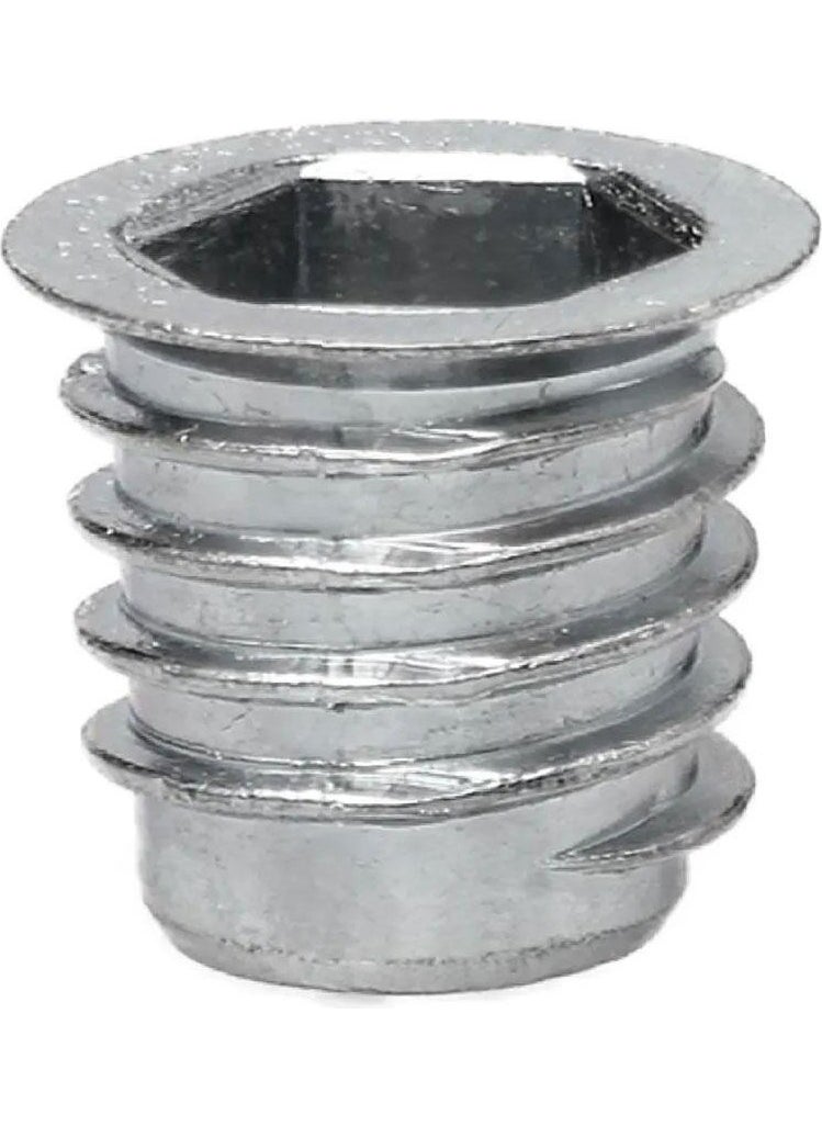Glaswen Metal Straight Threaded Dowel Wood Dowel M8 10X15 Teeth Zinc Furniture Connection Unit Joining (50 Pieces)  - Image 3