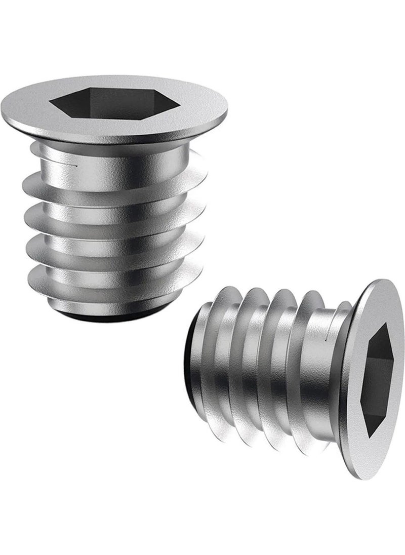 Glaswen Metal Straight Threaded Dowel Wood Dowel M8 10X15 Teeth Zinc Furniture Connection Unit Joining (50 Pieces)  - Image 1