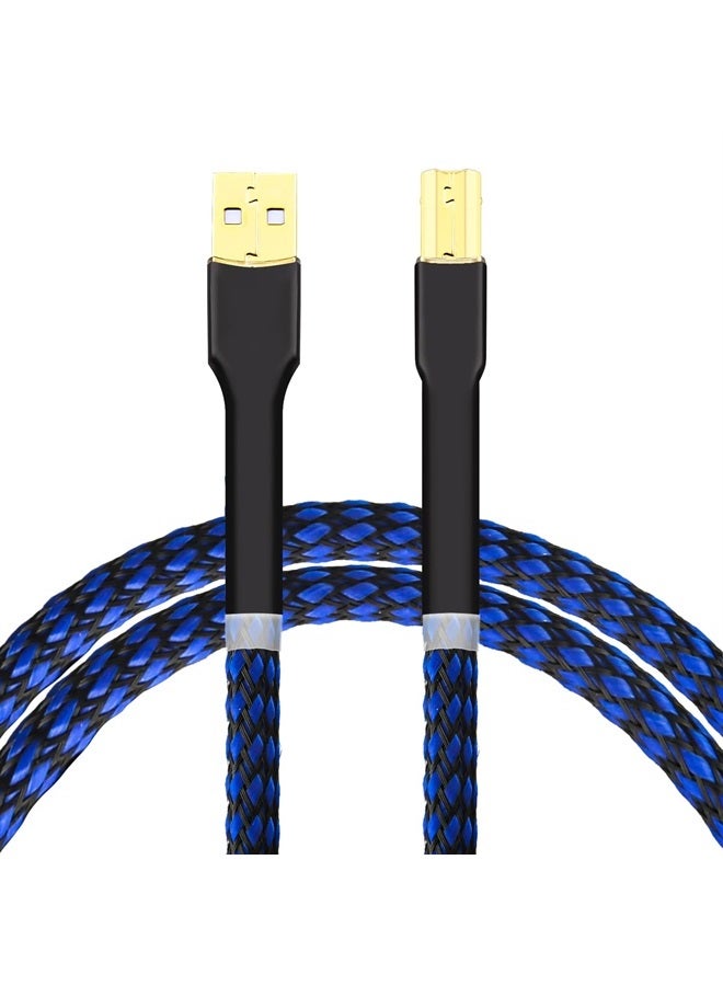 VIBORG HiFi USB 2.0 Printer Cable DAC A-B OCC Digital AB Audio A to B Scanner Cord A-Male to B-Male (1M) - Image 1