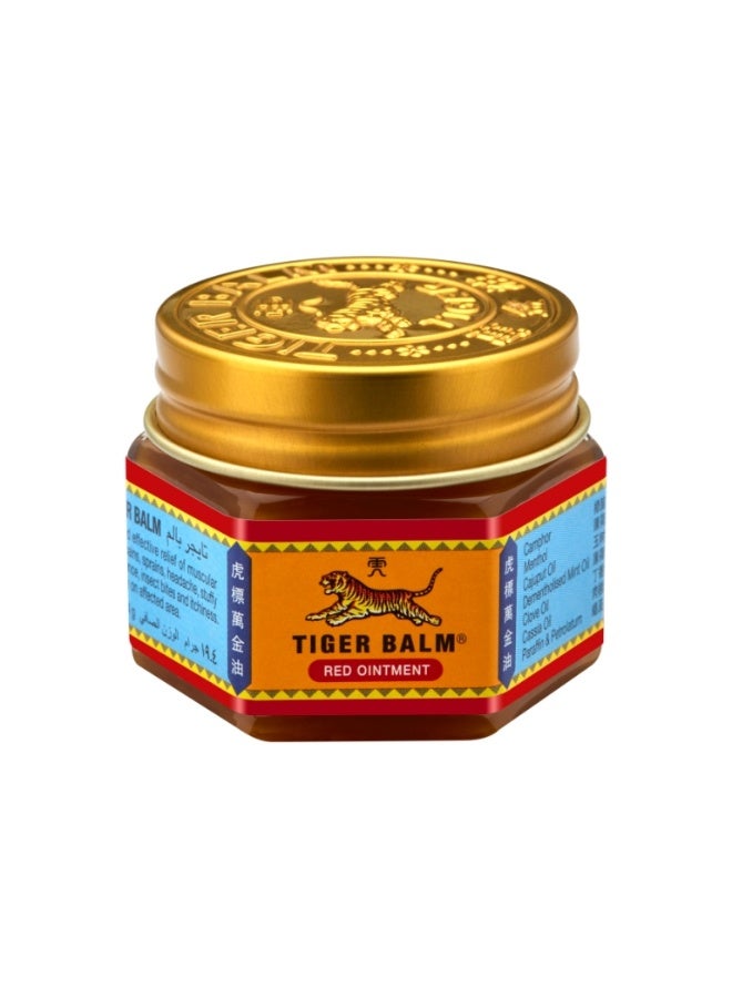 TIGER Balm Red Ointment | Warm Relief For Muscle Pains and Itches Due To Insect Bites | Fast Acting Pain-Relief Properties | 19.4gm - Image 1