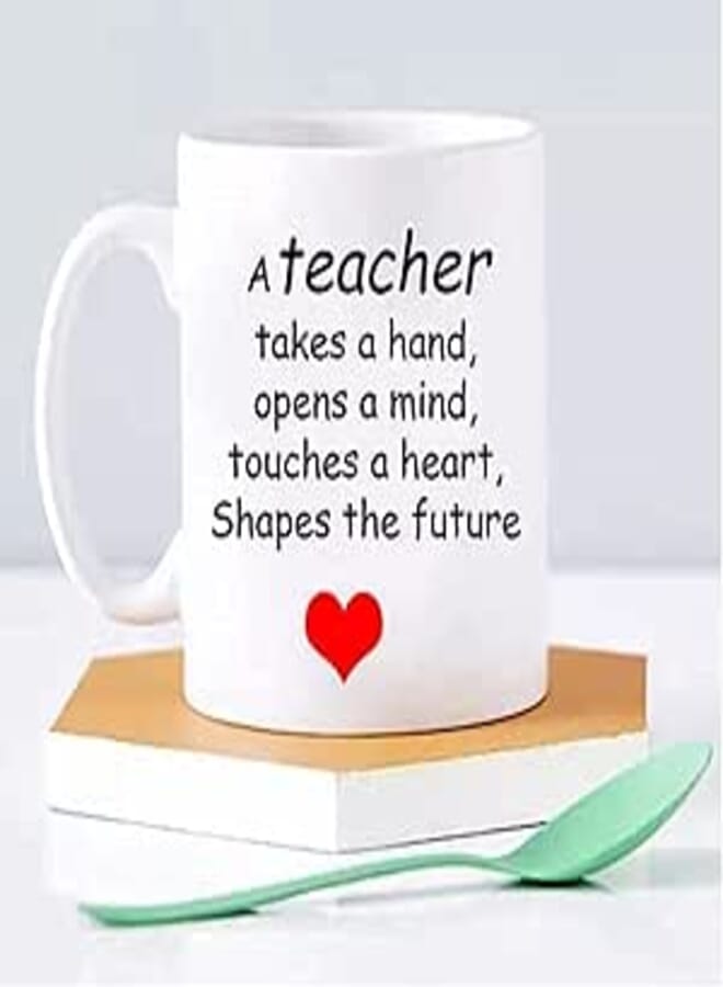 RYN PRANTED Design Best teacher gift mug,coffee and tea cup,Best ever gift teacher day (model number 7865