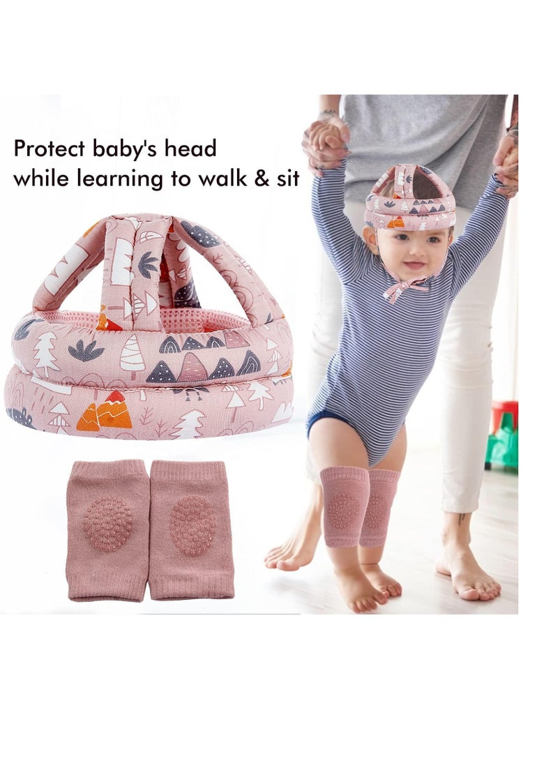 VIUAUAX [Upgrade] Baby Safety Helmet Infant Toddler Breathable & Adjustable Head Cushion Bumper Bonnet for Running Walking Crawling (Pink) - Image 5