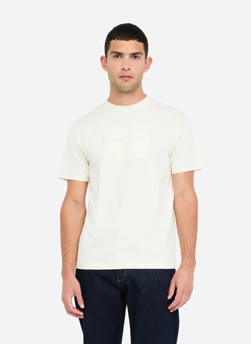 ليو جو تيشيرت قطن بشعار