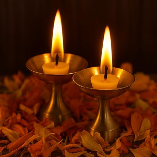 Brijbooti Cow Ghee Diya for Puja – 100 Pure Ghee Wicks | Ready to Use Ghee Diya batti for Pooja, Havans & Festivals | Long Lasting 30 Min Burn Time | 100% Wax-Free, Easy to Use Puja Batti for Aarti - Image 3