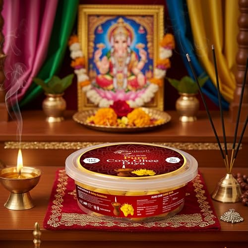Brijbooti Cow Ghee Diya for Puja – 100 Pure Ghee Wicks | Ready to Use Ghee Diya batti for Pooja, Havans & Festivals | Long Lasting 30 Min Burn Time | 100% Wax-Free, Easy to Use Puja Batti for Aarti - Image 4
