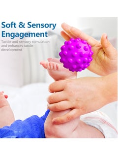 MUMS PLANET MUMS PLANET Baby Learning Toy Balls – 6-Pack Soft Baby Textured Balls – Early Learning & Education Toys for Toddlers – Bumpy Spiky Stress Balls for Activity & Massage – Soothing Pastel Colors  - Image 5
