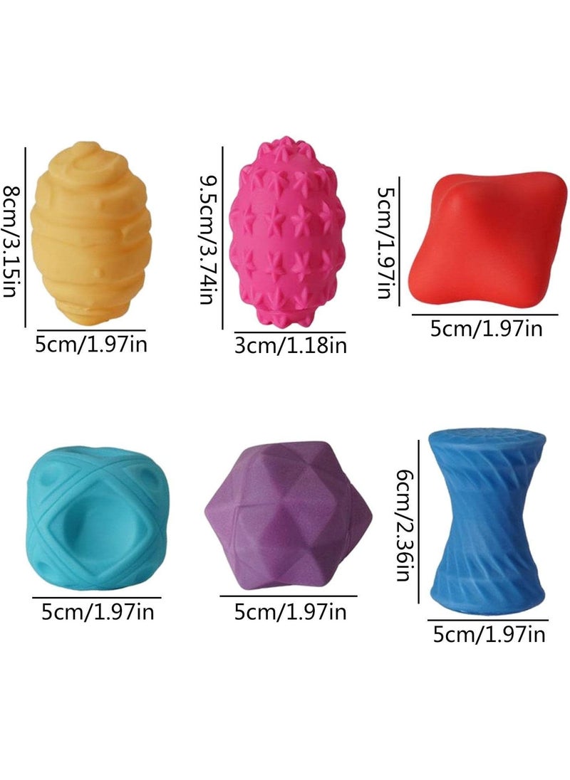MUMS PLANET MUMS PLANET Baby Learning Toy Balls – 6-Pack Soft Baby Textured Balls – Early Learning & Education Toys for Toddlers – Bumpy Spiky Stress Balls for Activity & Massage – Soothing Pastel Colors  - Image 4