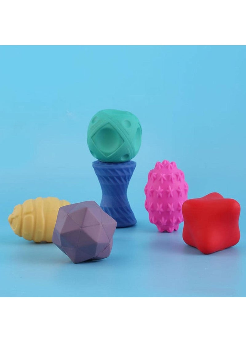 MUMS PLANET MUMS PLANET Baby Learning Toy Balls – 6-Pack Soft Baby Textured Balls – Early Learning & Education Toys for Toddlers – Bumpy Spiky Stress Balls for Activity & Massage – Soothing Pastel Colors  - Image 1