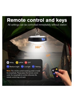 KASTWAVE Solar Camping Light, USB Rechargeable Lantern Waterproof Lights with Remote Control, Portable LED Camping Light wiht Magnetic Base for Camping Hurricanes Power Outages Homes  - Image 3