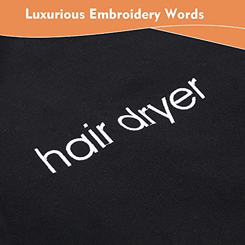 ERKXD 3 | 6 | 8 Pack Hair Dryer Bags Drawstring Bag Container Hairdryer Bag for travel bathroom (8 PCS, Black) - Image 3