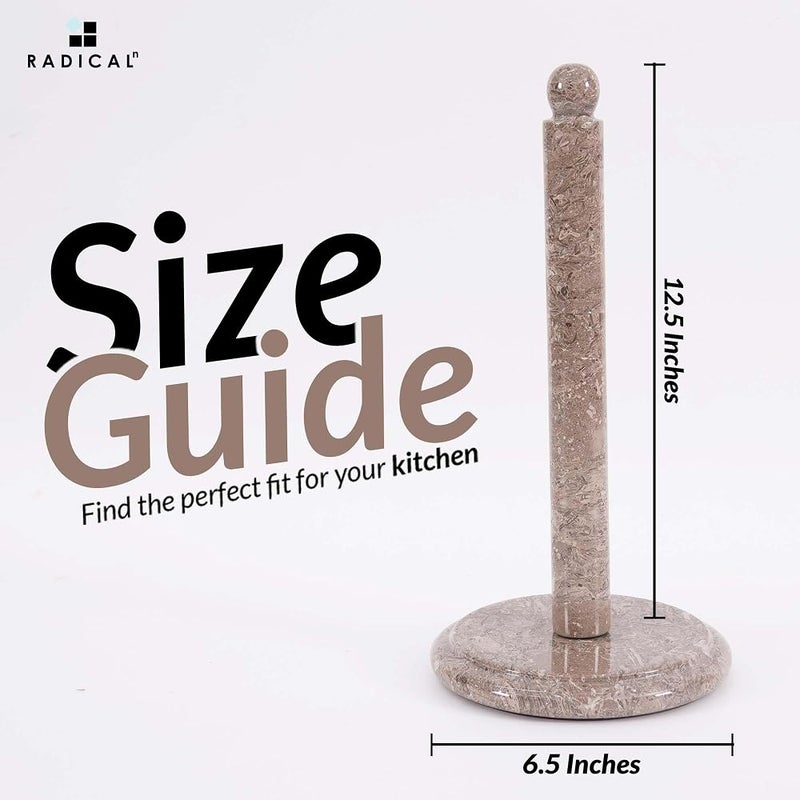 RADICALn Handmade Oceanic Marble Paper Towel Holder 12.5" – Countertop Toilet Paper Stand for Bathroom & Kitchen, Elegant Durable Home Accessory - Image 5