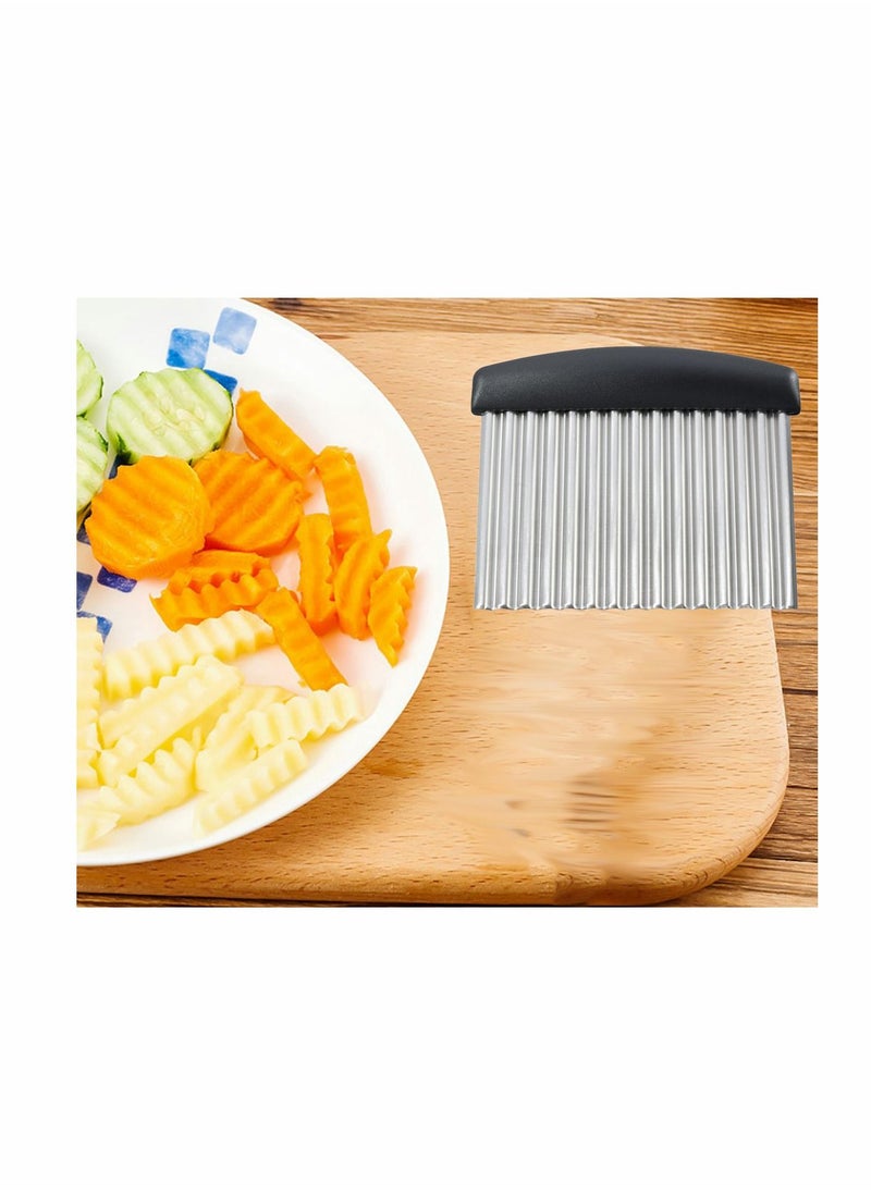 Y&D Triangle Germany Crinkle Cutter, Professional-Grade Stainless Steel Wavy Blade for Cut French Fries, Vegetables and More  - Image 2