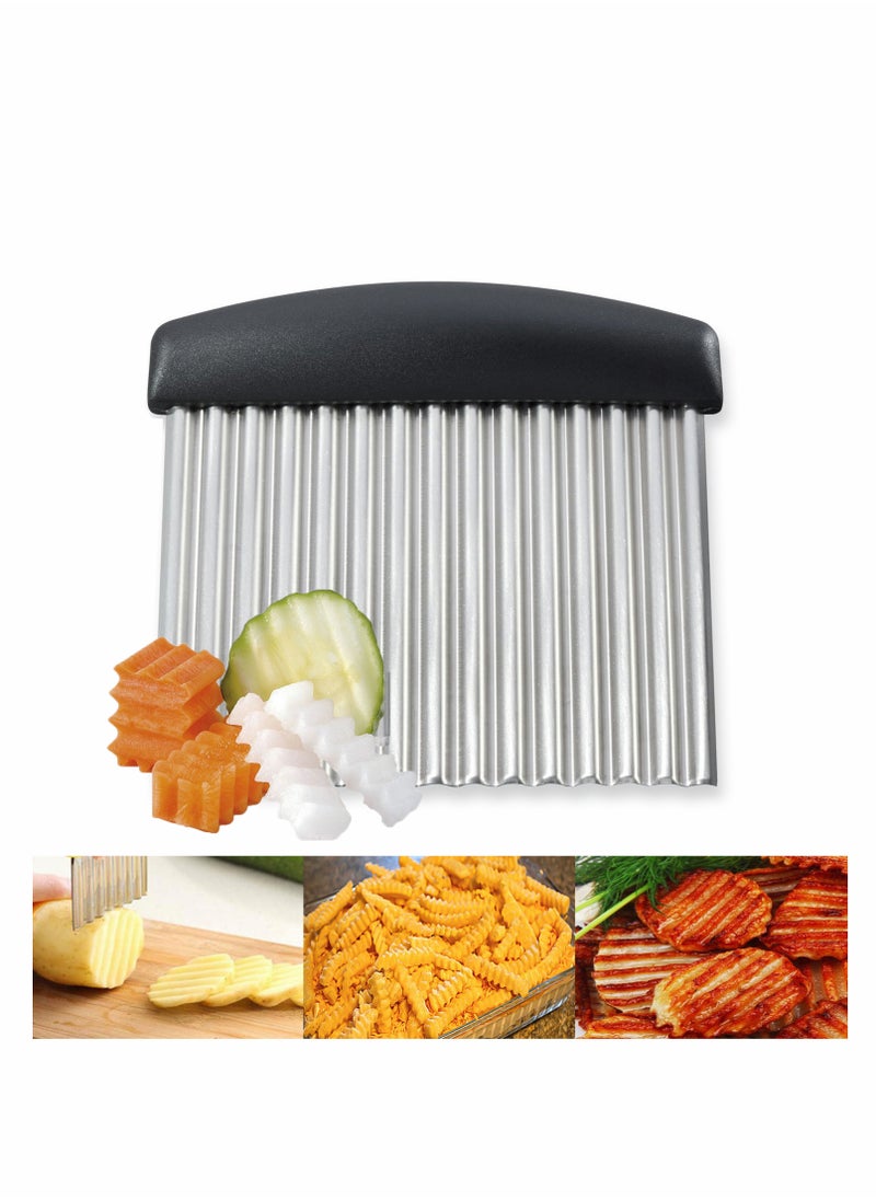 Y&D Triangle Germany Crinkle Cutter, Professional-Grade Stainless Steel Wavy Blade for Cut French Fries, Vegetables and More  - Image 1