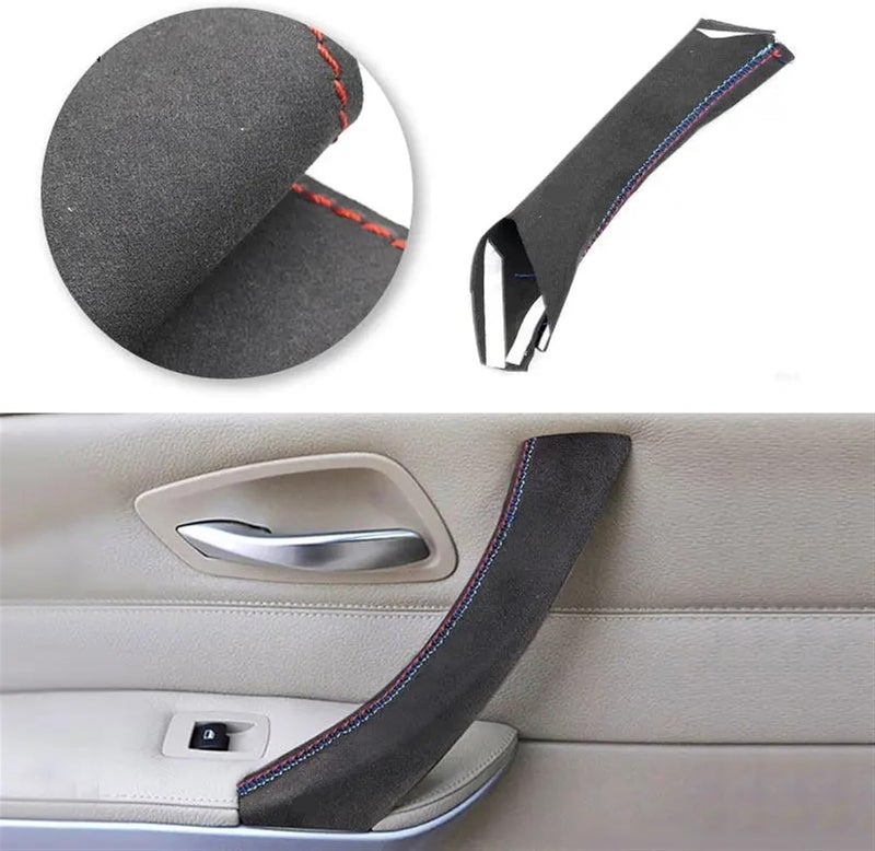 Wivplex Suede Leather Door Handle Cover for BMW 3 Series - Image 4