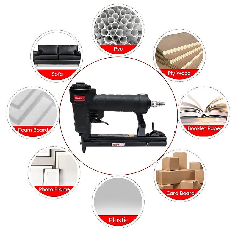 KROST Kangaro Miles Ms 80-16N Pneumatic Air Stapler with 16000 Staples & 11 In 1 Multi Tool, Black - Image 5
