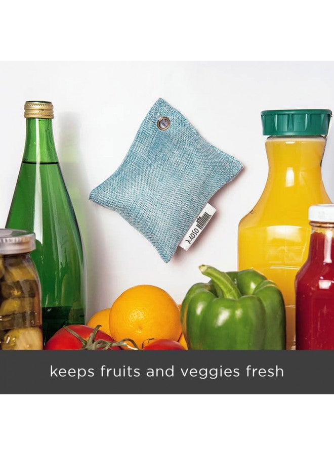 MOSO NATURAL Moso Natural Air Purifying Bag for the Refrigerator and Freezer. (2 Pack) A Scent Free Odor Eliminator and Produce Saver  - Image 2