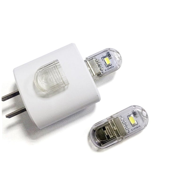 ضوء ليلي USB فضي، مجموعة من 6 قطع، مصباح صغير محمول للمنزل، السكن الجامعي، التخييم، زخرفة سلسلة المفاتيح - Image 2