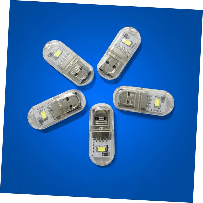 ضوء ليلي USB فضي، مجموعة من 6 قطع، مصباح صغير محمول للمنزل، السكن الجامعي، التخييم، زخرفة سلسلة المفاتيح - Image 4