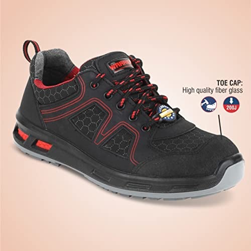 Liberty Warrior Envy Neptune Safety Shoes for Men, Genuine Leather, Light Weight, Fiber Glass Toe, Red, Size-8UK - Image 5